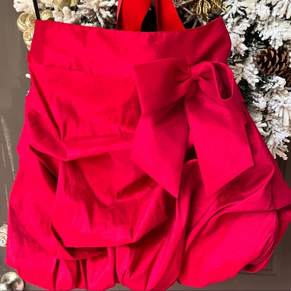NWT Rampage Red Bubble Skirt with Bow Med - Picture 2 of 5